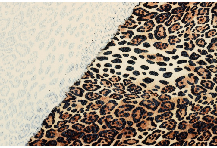 Tissu Gabardine Coton Imprimée Panthère de Qualité, Tissu au mètre, Tissu pas cher - Alltissus.com