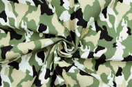 Tissu Gabardine Coton Imprimée Camouflage Blanc de Qualité, Tissu au mètre, Tissu pas cher - Alltissus.com
