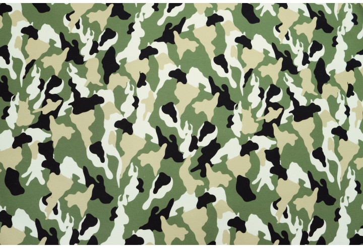 Tissu Gabardine Coton Imprimée Camouflage Blanc de Qualité, Tissu au mètre, Tissu pas cher - Alltissus.com