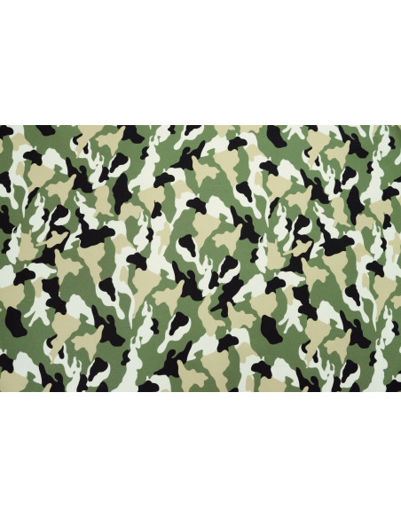 Tissu Gabardine Coton Imprimée Camouflage Blanc de Qualité, Tissu au mètre, Tissu pas cher - Alltissus.com