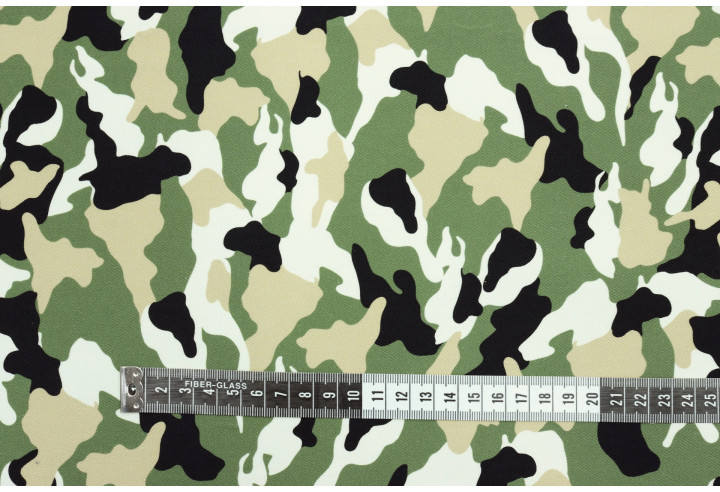 Tissu Gabardine Coton Imprimée Camouflage Blanc de Qualité, Tissu au mètre, Tissu pas cher - Alltissus.com