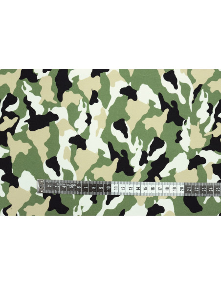 Tissu Gabardine Coton Imprimée Camouflage Blanc de Qualité, Tissu au mètre, Tissu pas cher - Alltissus.com