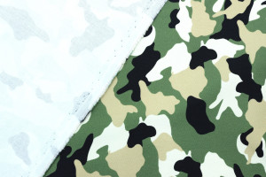 Tissu Gabardine Coton Imprimée Camouflage Blanc de Qualité, Tissu au mètre, Tissu pas cher - Alltissus.com 2