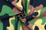 Tissu Gabardine Coton Imprimée Militaire Beige de Qualité, Tissu au mètre, Tissu pas cher - Alltissus.com
