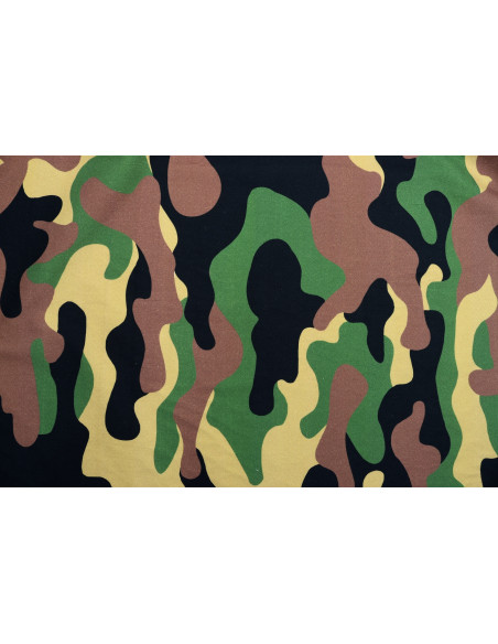 Tissu Gabardine Coton Imprimée Militaire Beige de Qualité, Tissu au mètre, Tissu pas cher - Alltissus.com