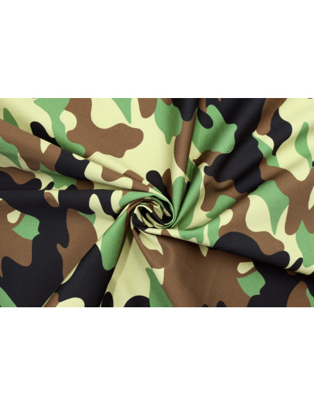 Tissu Popeline Coton Extensible Imprimée Militaire Kaki de Qualité, Tissu au mètres, Tissu pas cher - Alltissus.com