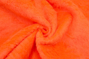 Tissu Fausse Fourrure Douce Orange Vif de Qualité, Tissus au mètre, Tissus pas cher - Alltissus.com