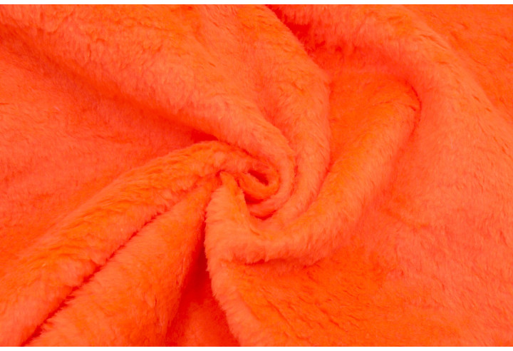 Tissu Fausse Fourrure Douce Orange Vif de Qualité, Tissus au mètre, Tissus pas cher - Alltissus.com