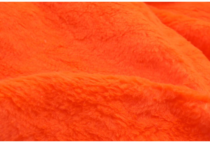 Tissu Fausse Fourrure Douce Orange Vif de Qualité, Tissus au mètre, Tissus pas cher - Alltissus.com