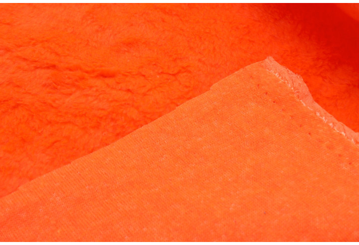 Tissu Fausse Fourrure Douce Orange Vif de Qualité, Tissus au mètre, Tissus pas cher - Alltissus.com