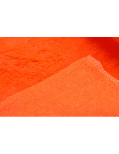 Tissu Fausse Fourrure Douce Orange Vif de Qualité, Tissus au mètre, Tissus pas cher - Alltissus.com