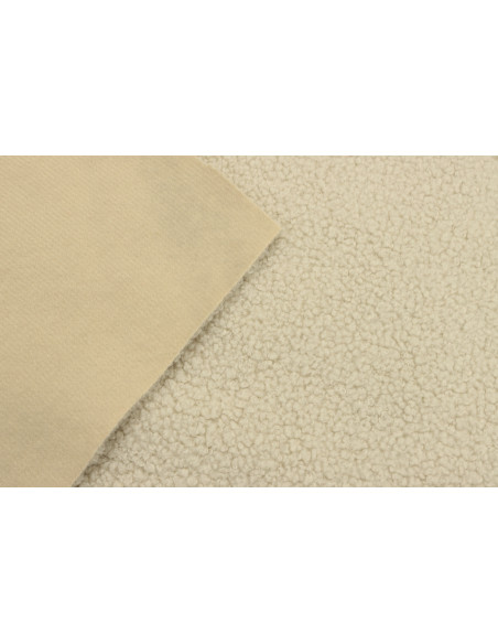 Tissu Fausse Fourrure Teddy Beige de Qualité, Tissus au mètre, Tissus pas cher - Alltissus.com