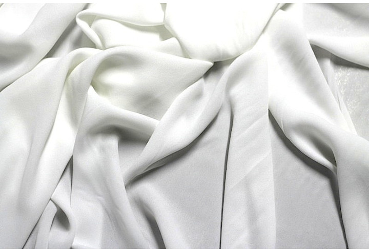 Tissu Crêpe Mousseline Twist Ecru -Au Mètre