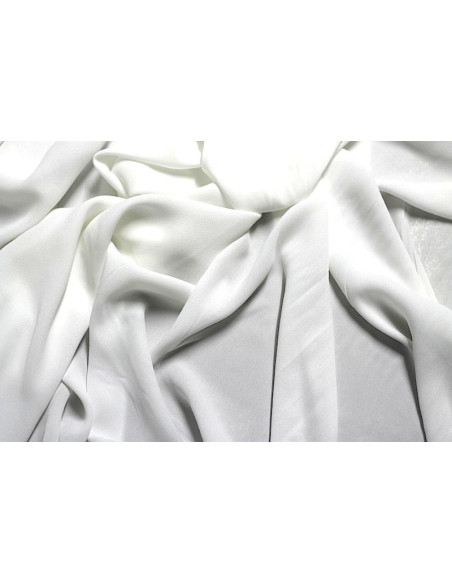 Tissu Crêpe Mousseline Twist Ecru -Au Mètre