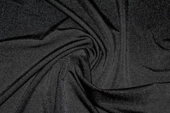 Tissu Lycra Brillant Noir -Au Mètre