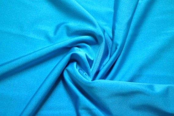Tissu Lycra Brillant Turquoise -Au Mètre