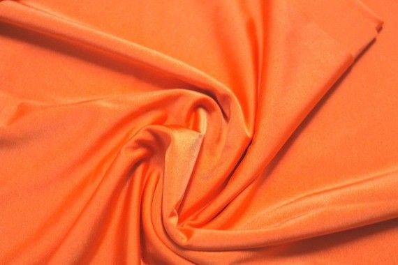 Tissu Lycra Brillant Orange Fluo -Au Mètre
