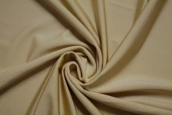 Tissu Lycra Brillant Beige -Coupon de 3 mètres