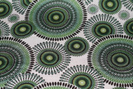 Tissu Viscose Imprimée Cercle Vert -Au Mètre