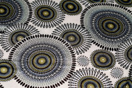 Tissu Viscose Imprimée Cercle Gris -Au Mètre