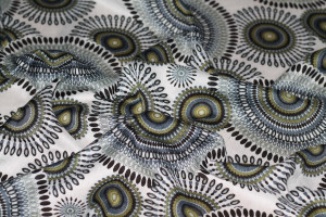 Tissu Viscose Imprimée Cercle Gris -Au Mètre 2