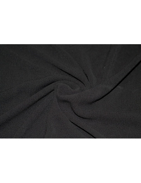Tissu Crêpe Marocain Noir -Au Mètre
