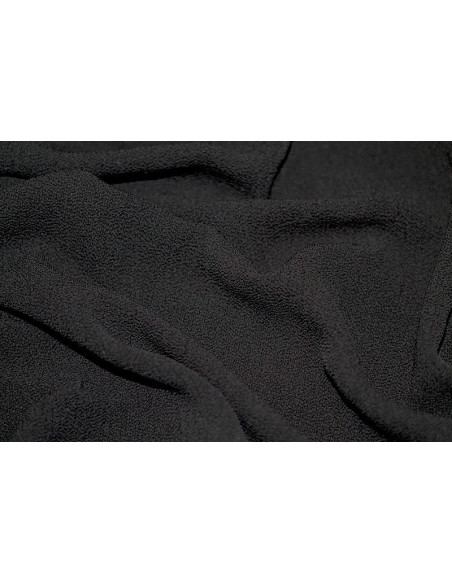 Tissu Crêpe Marocain Noir -Au Mètre