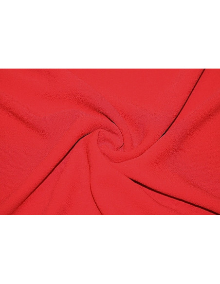Tissu Crepe Marocain Rouge -Au Metre
