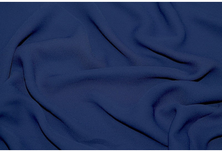 Tissu Crêpe Mousseline Twist Bleu Roi -Au Mètre