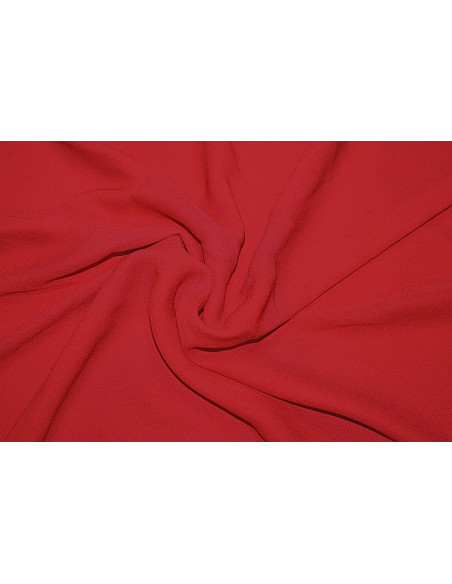 Tissu Crepe Mousseline Twist Rouge -Au Metre