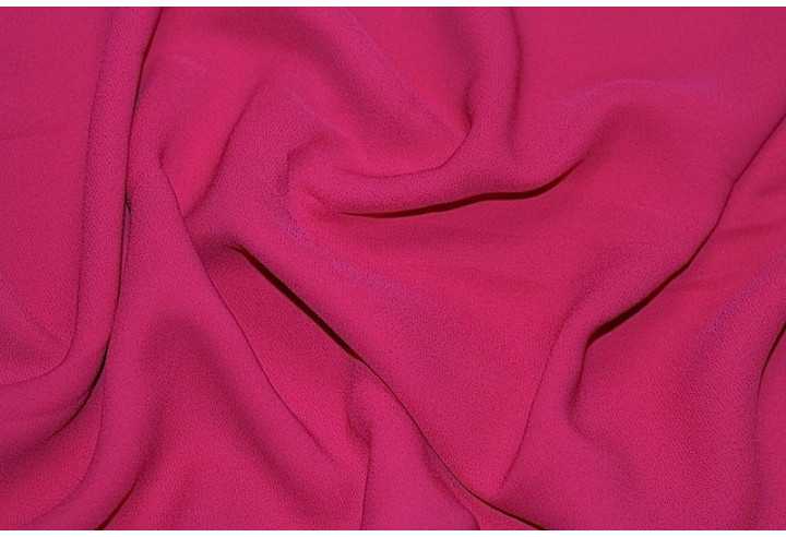 Tissu Crêpe Mousseline Twist Fuchsia -Au Mètre