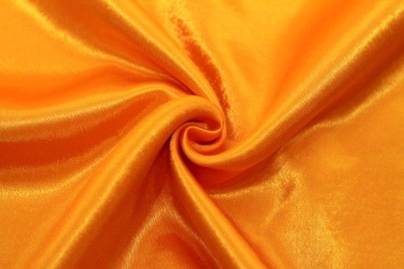 Tissu Satin Uni 115 cm Orange -Au Metre