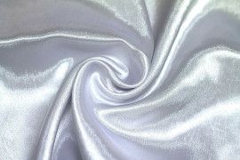 Tissu Satin Uni 115 cm Blanc - Coupon de 3 mètres