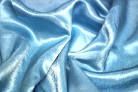 Tissu Satin Uni 115 cm Turquoise Clair - Coupon de 3 mètres
