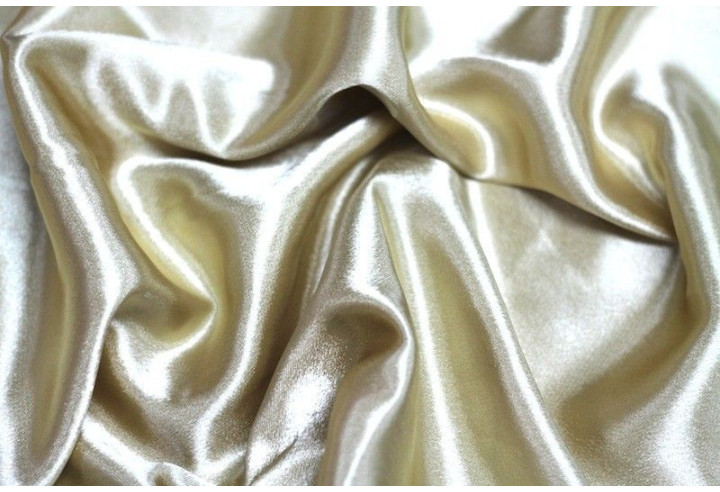 Tissu Satin Uni 115 cm Caramel -Au Mètre