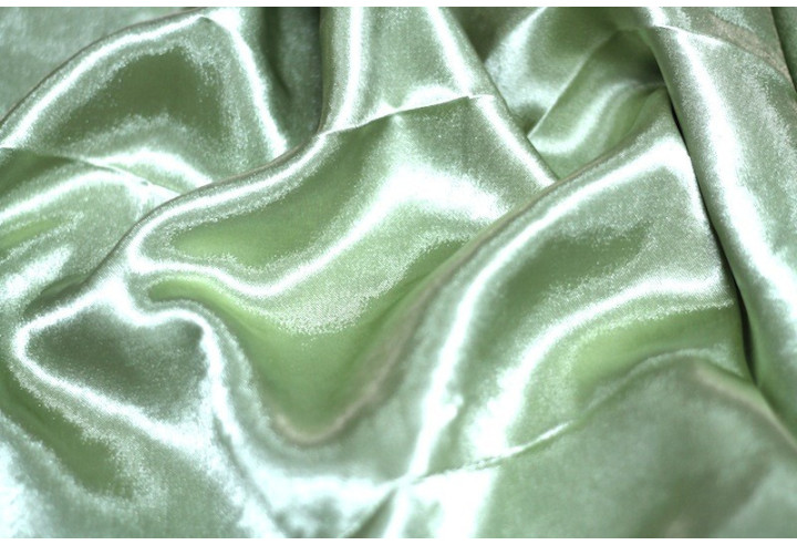 Tissu Satin Uni 115 cm Pistache Foncé -Au Mètre