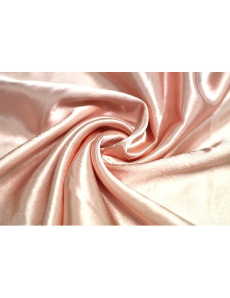 Tissu Satin Uni 115 cm Saumon Clair -Au Mètre