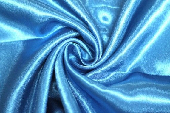 Tissu Doublure Satin Turquoise Foncé Petite Largeur -Au Mètre
