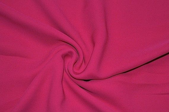 Tissu Crêpe Mousseline Twist Fuchsia -Coupon de 3 Mètres