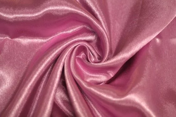 Tissu Doublure Satin Vieux Rose Foncé Petite Largeur -Au Mètre