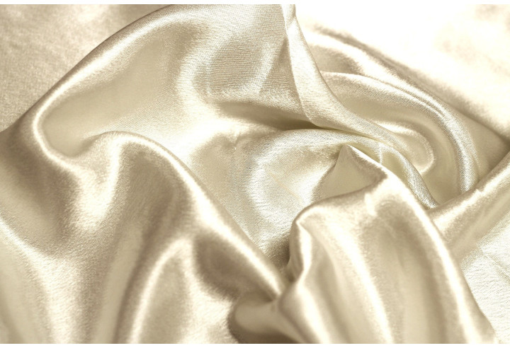 Tissu Satin Uni 115 cm Beige -Au Mètre