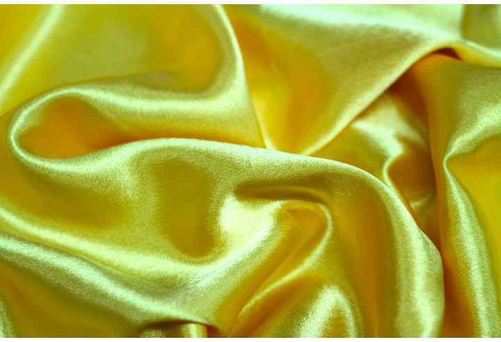 Tissu Satin Uni 115 cm Or Vif -Au Mètre