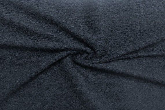 Tissu Tweed Bouclette Marine -Au Mètre