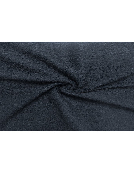 Tissu Tweed Bouclette Marine -Au Mètre