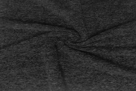 Tissu Tweed Bouclette Gris Foncé -Coupon de 3 mètres