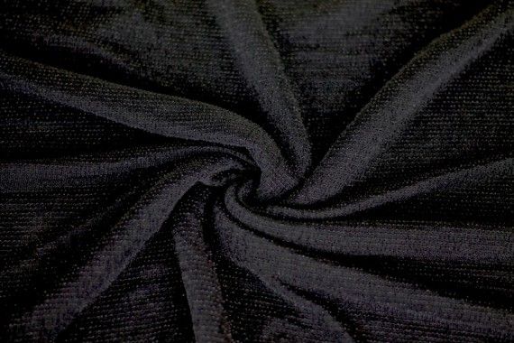 Tissu Maille Lurex Noir/Noir -Au Mètre