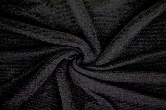 Tissu Maille Lurex Noir/Noir -Au Mètre