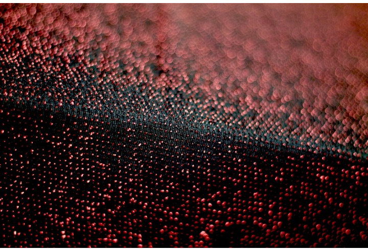 Tissu Maille Lurex Noir/Rouge -Au Metre