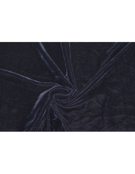 Tissu Velours Extensible Marine -Au Mètre
