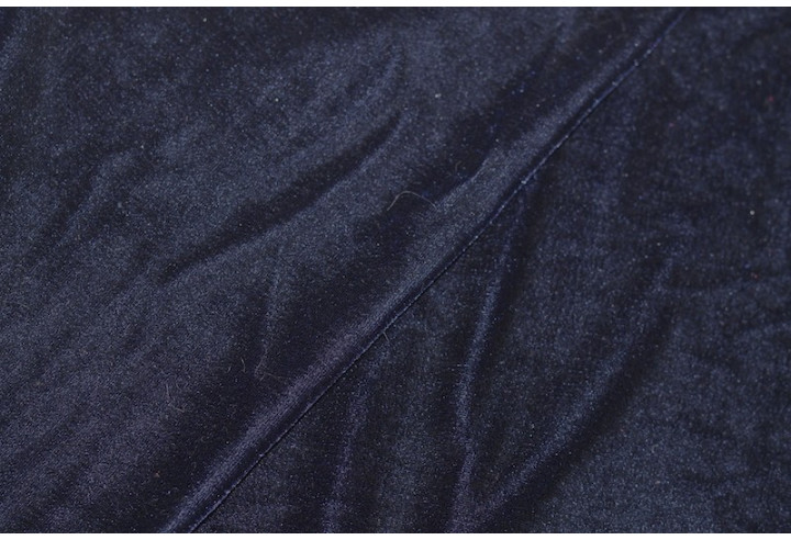 Tissu Velours Extensible Marine -Au Mètre